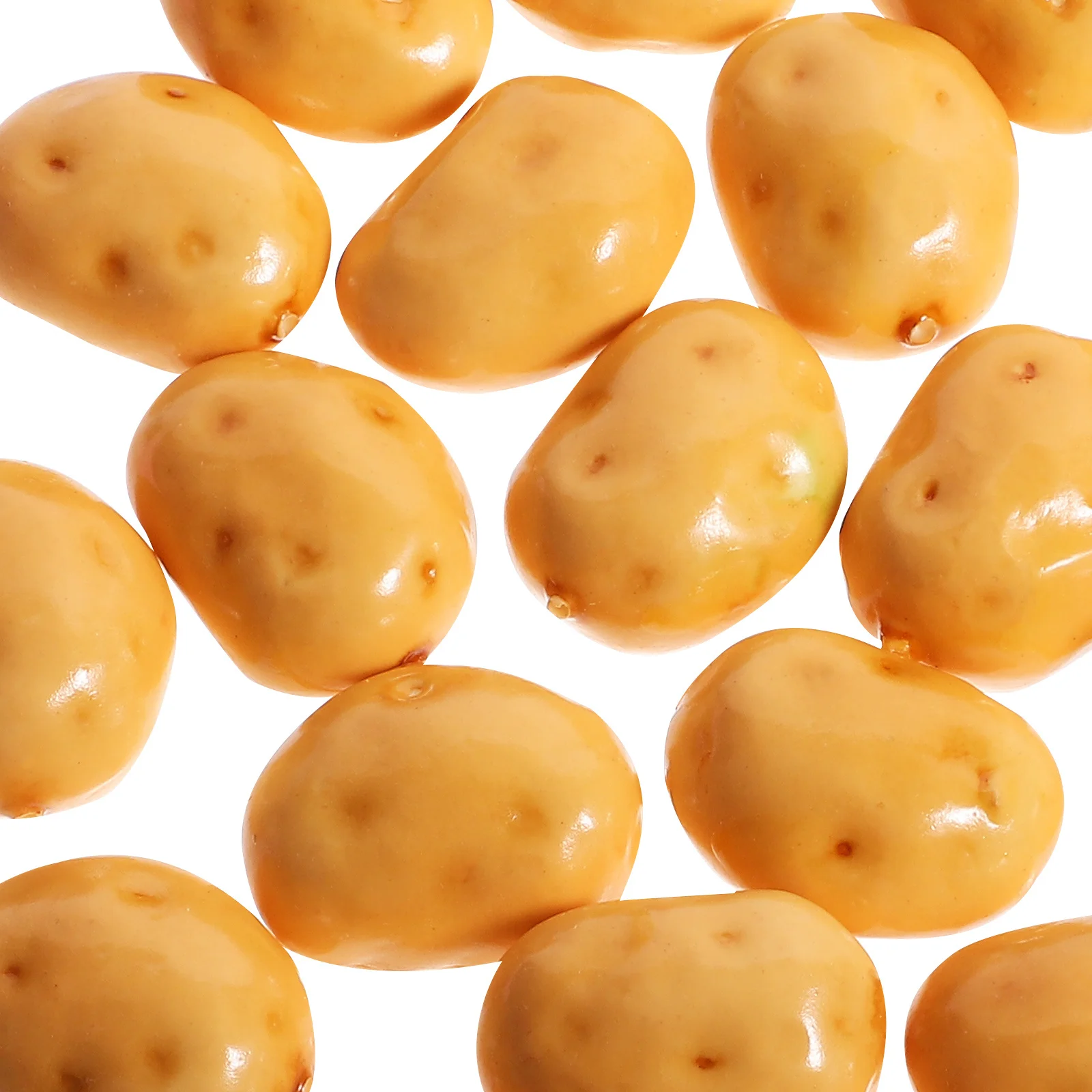 20Pcs Mini Artificial Potatoes Simulation Lightweight Realistic Vegetable Props for Home Kitchen Restaurant Garden Decoration