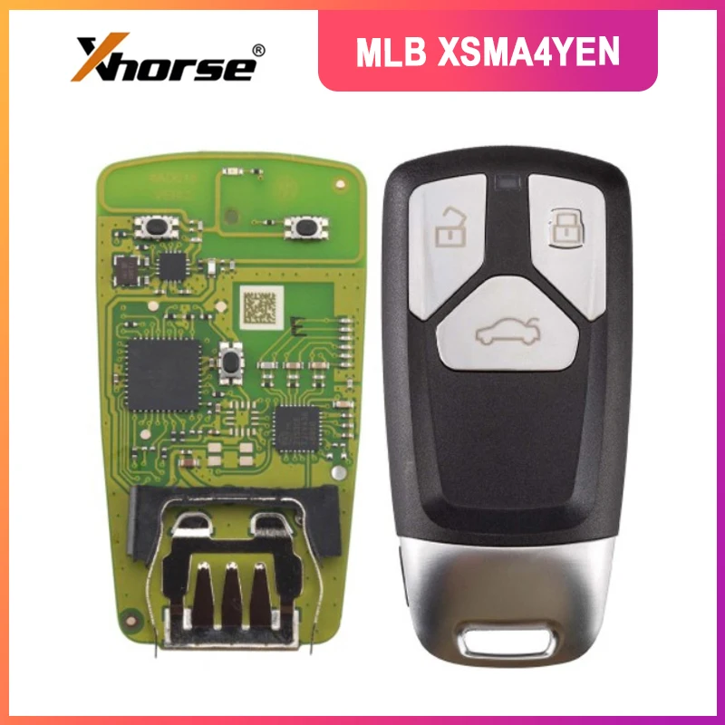 MAGICKEY 2026 Xhorse XSMA4YEN MLB Remote Key A.D A4 Model PCB with 3 Buttons Key Shell work with MLB / VVDI2 / Key Tool Plus
