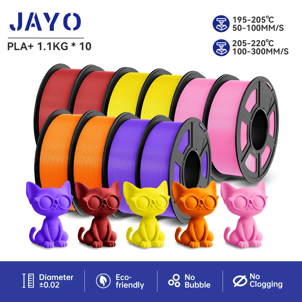 

JAYO PLA PLUS Прозрачная нить для 3D-принтера 1,75 мм 1,1 кг/рулоны Материалы для 3D-печати для 100% без пузырьков и FDM 3D-ручки DIY Подарок