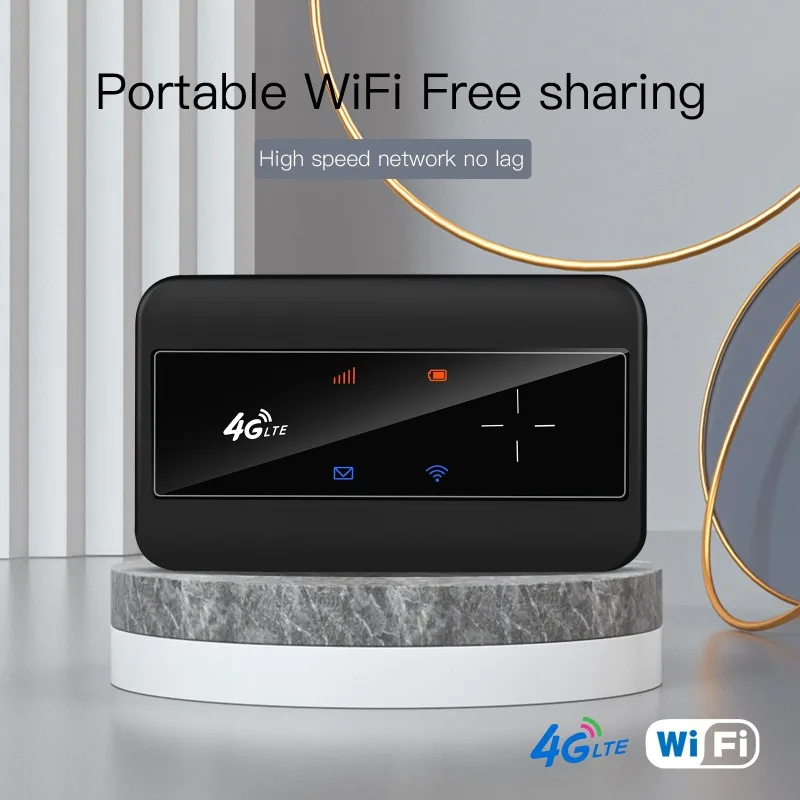 TIANJIE 4G Wifi Router Portable Pocket Sim Card Modem External Antenna Port CRC9 LTE Wireless Hotspot with 2100mAh Battery