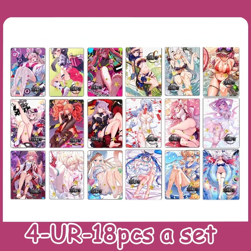 Anime Goddess Story Boa Hancock Ganyu Kamado Nezuko Yae Miko Kitagawa Marin Set of cards Children\'s toys Board game card