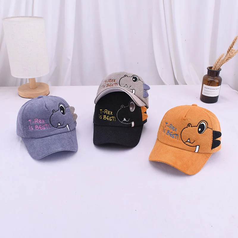 

Детская бейсбольная кепка с изображением динозавра из мультфильма, хлопковые солнцезащитные козырьки для девочек и мальчиков, регулируемая детская фуражка, детская кепка с утиным языком, От 3 до 8 лет