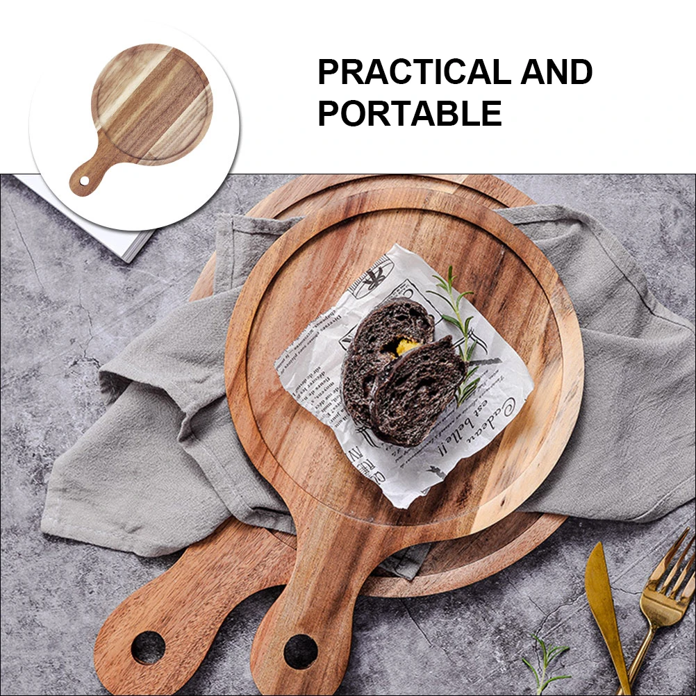 

Wooden Bread Plate Pizza Serving Food Pizza Serving Tray Tray Household Sushi Coffee Storage Practical Home Use