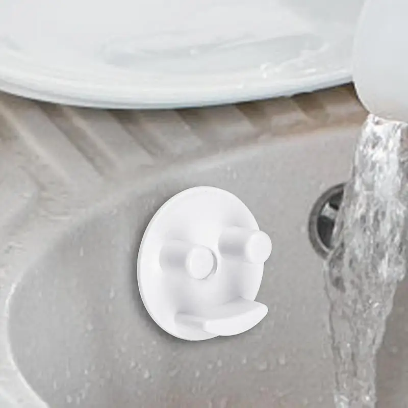 Sponge Holder Smile White Sponge Organizer For Kitchen Sink Suction Cup Holder For Round Sponges Kitchen Storage Accessories