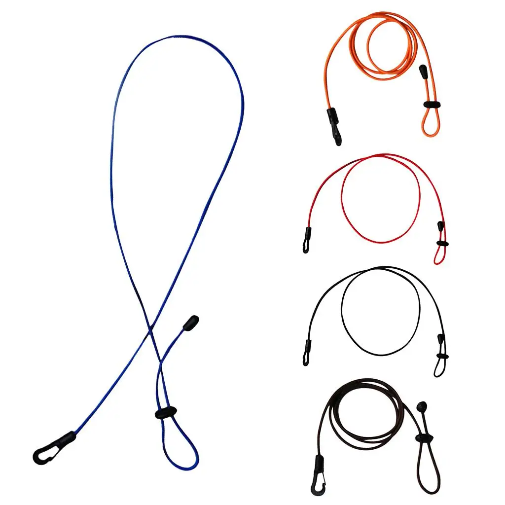 Elastic Rubber Kayak Canoe Paddle Leash Shock Cord Bungee Rope Safety Clip Boating Accessories Marine for Fishing
