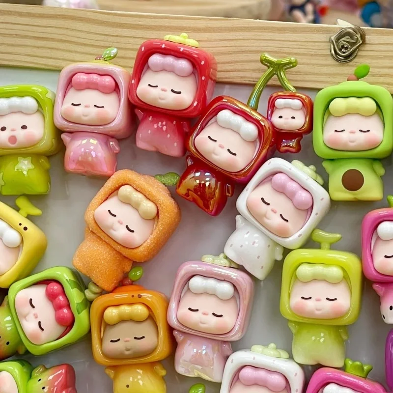 Borsa cieca della serie di ricette di frutta Wuwu autentica Mini scatola misteriosa Kawaii Anime Decorazione del desktop Modello Ornamento a sorpresa Regalo di Natale