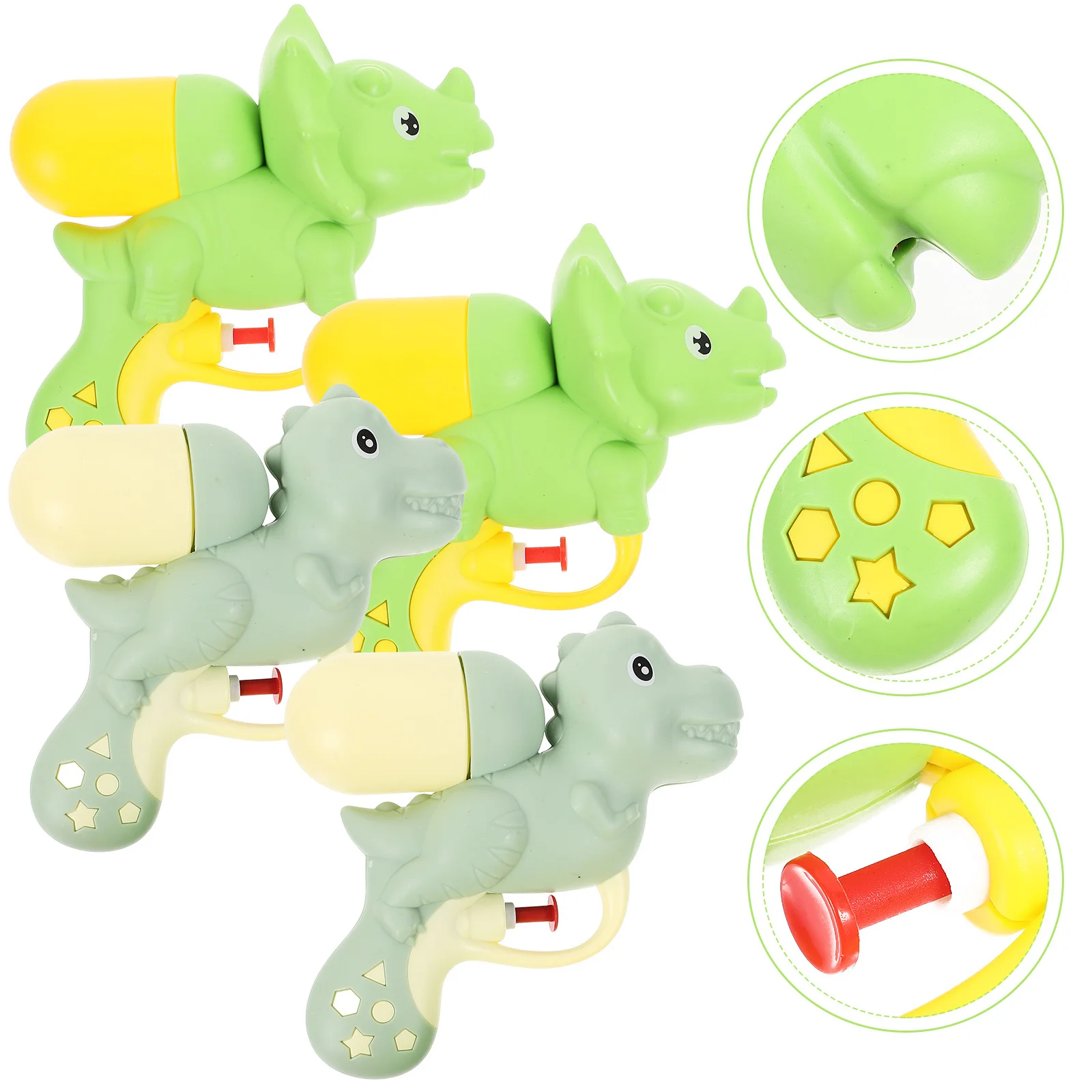 Pistolet à eau de dessin animé, couleur vive, forme d'animal mignon, Compact et amusant, pour enfants en bas âge, plage, piscine, récréation, 4 pièces