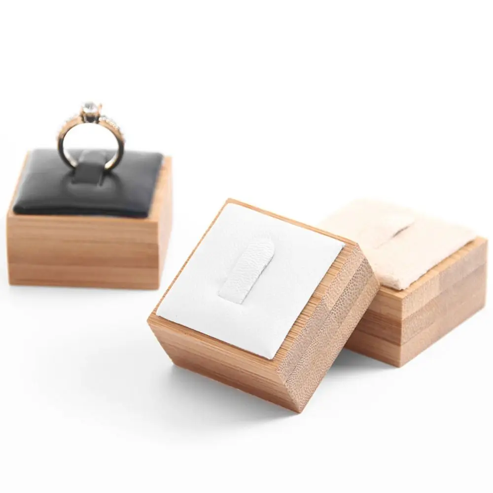 

High Quality Creative Leather and Velvet Box Storage Stand Jewelry Display Rack Jewelry Display Props Ring Display Stand