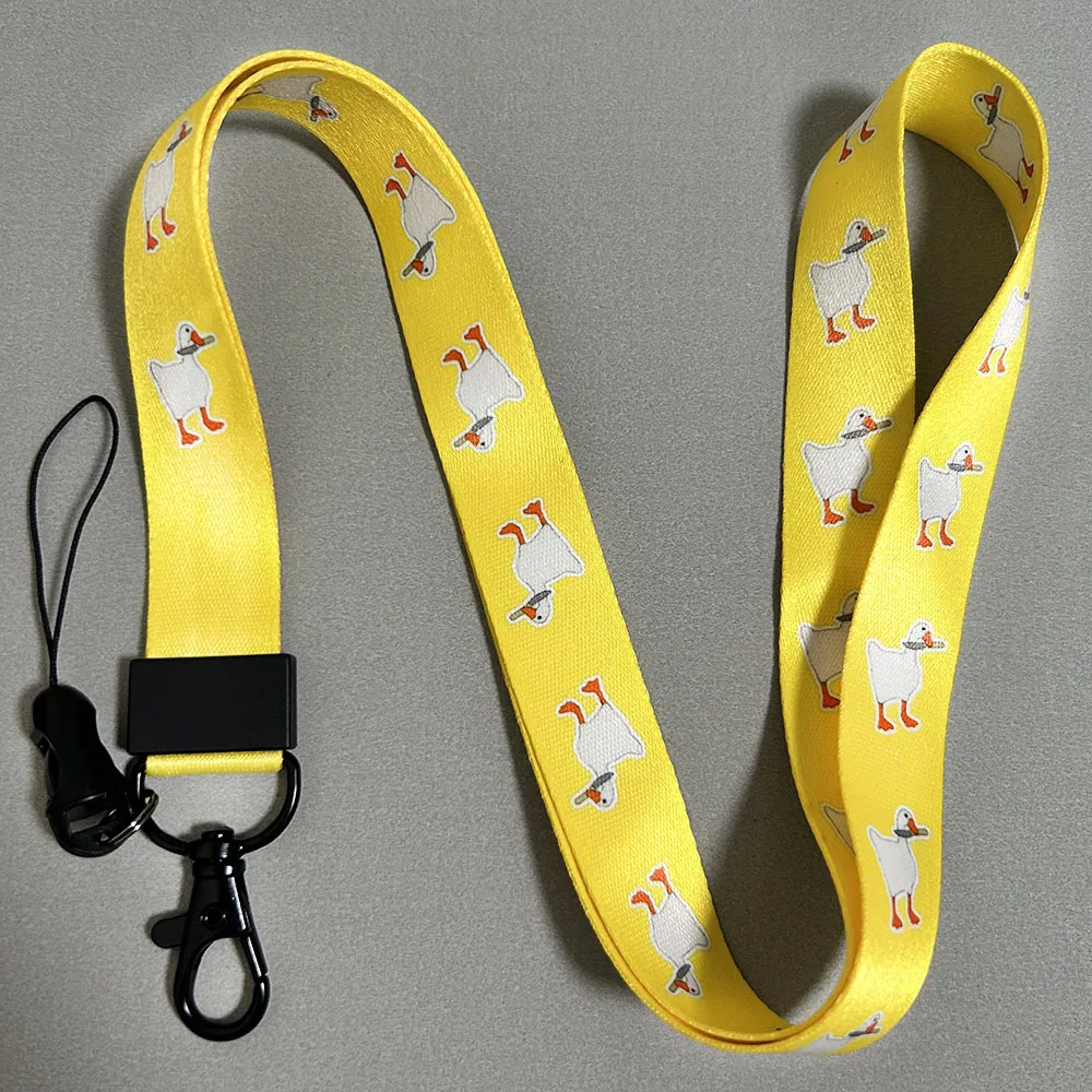 Duck with Knife Lanyard Funny lanyards Cute Animal Art Duckling Neck Strap Aesthetic Birthday Gift for Her Christmas Present