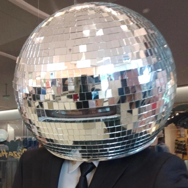 Disco Ball Helmet Fast Shipping from US Warehouse Mirror Mask Mirror Glitter Ball Helmet for Stage Party Halloween Nightclub