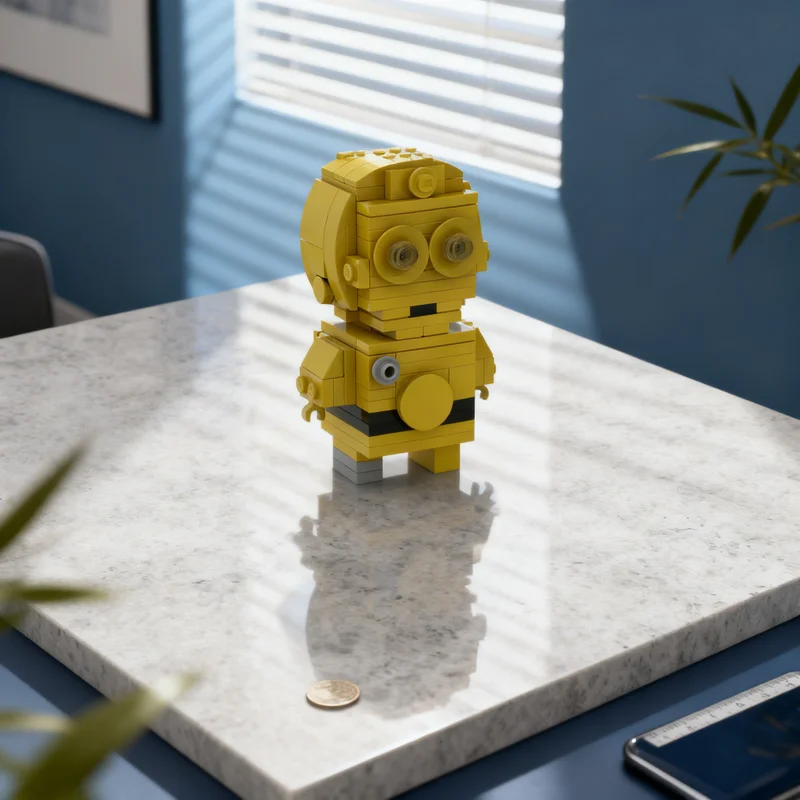 115-teiliges MOC Weltraumschlacht C 3PO Modell Premium Display Bausatz DIY Kreatives Geschenk Sammlerstück Dekoration Bausteine