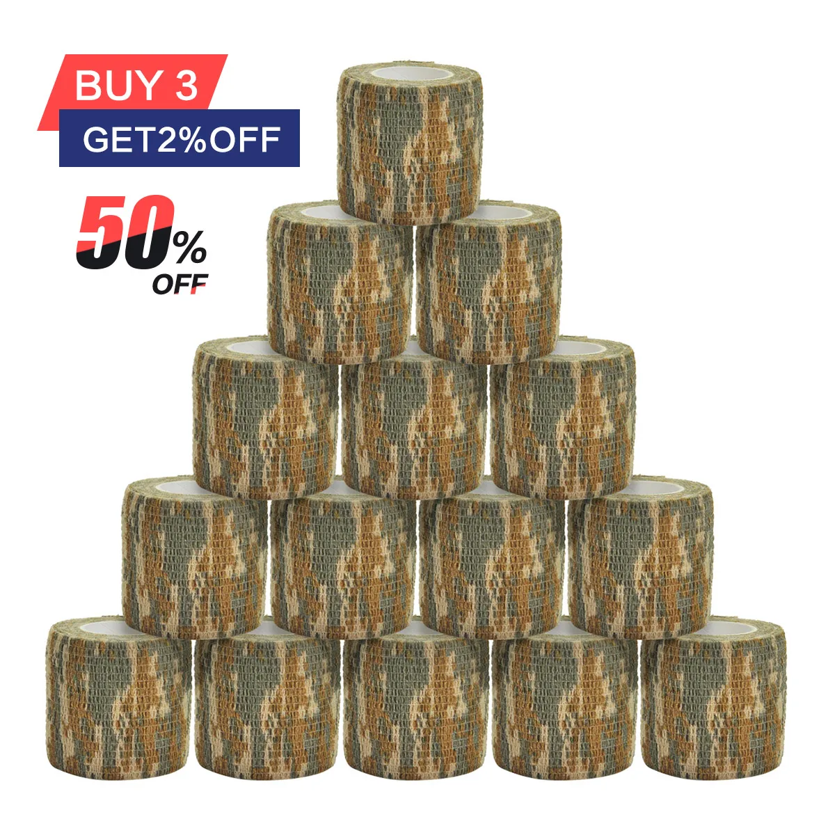 1/6/10 pcs desert Elastic Outdoor Hunting Camouflage Stealth Tape Waterproof Wrap Durable Self Adhesive Elastic Bandage