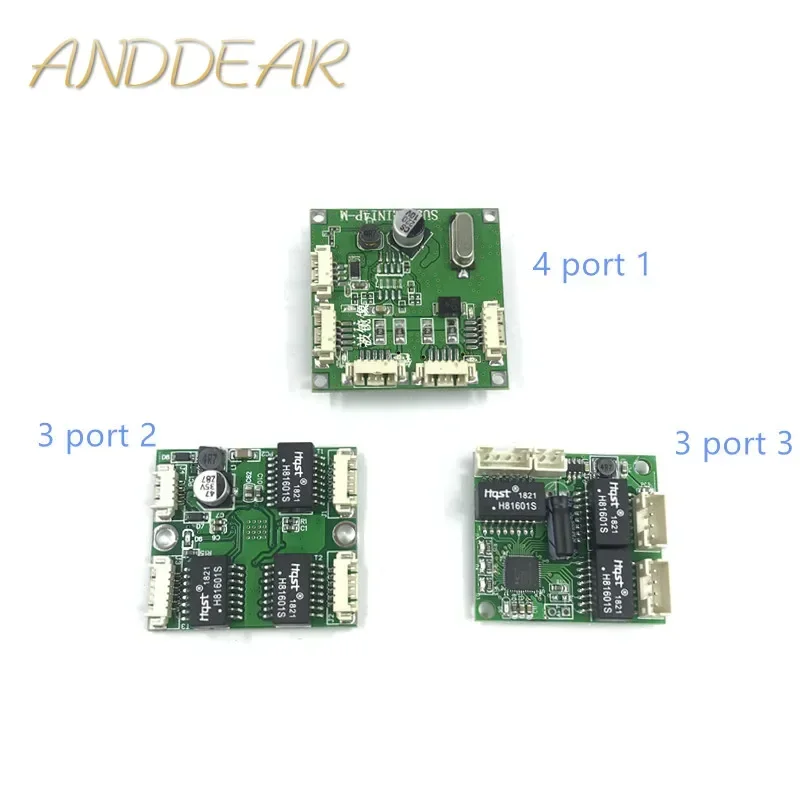 Mini módulo PBCswitch módulo PBC OEM tamaño mini 3/4/5 puertos interruptores de red placa Pcb mini módulo de interruptor ethernet 10/100Mbps