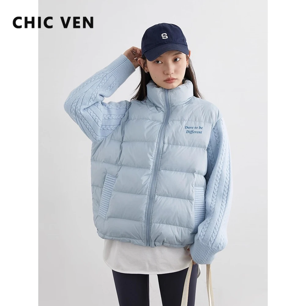 شيك فين النساء أسفل معاطف الكورية تقسم الوقوف طوق عادية أسفل السترات الإناث ضوء الملابس الدافئة خريف شتاء جديد 2025