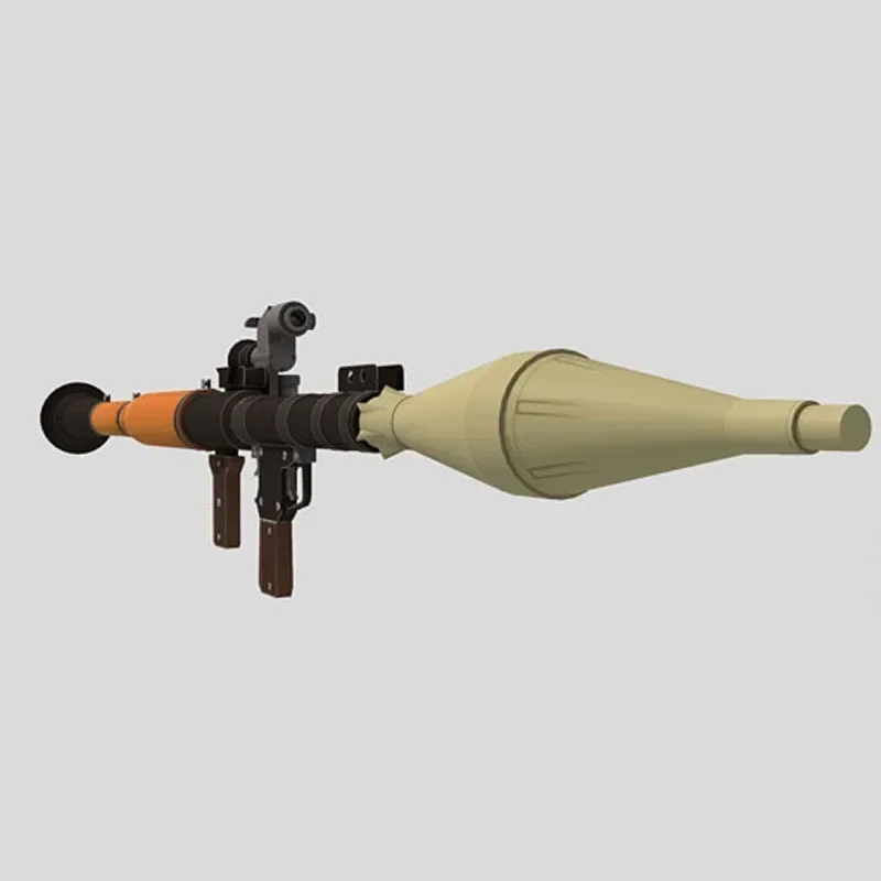 1:1 120cm Rocket Propelled Grenade DIY 3D Paper Card Model Building Sets Construction Children Educational Toys Military Model