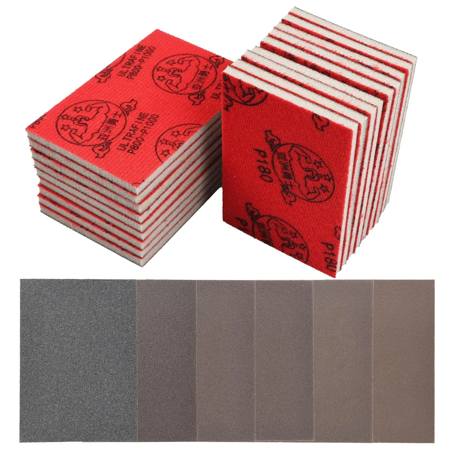 

20 Pcs 180-2000 Grit Sanding Sponge Ultra Fine Sandpaper Assortment Pads Soft Foam Sanding Block Dry Wet Sandpaper