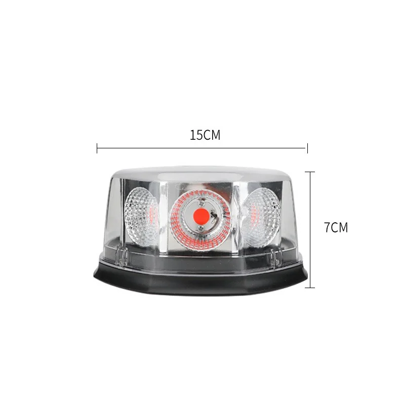 Car Truck Roof Top COB Warning Light Emergency LED Strobe Light Flashing Beacon With Magnetic Base For Security Auto 12V 24V