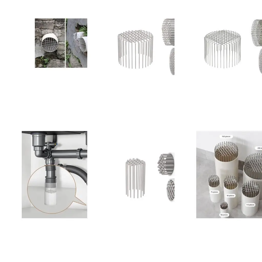 Flat top downspout strainer insert with spring Expandable Wire Strainer D2RD