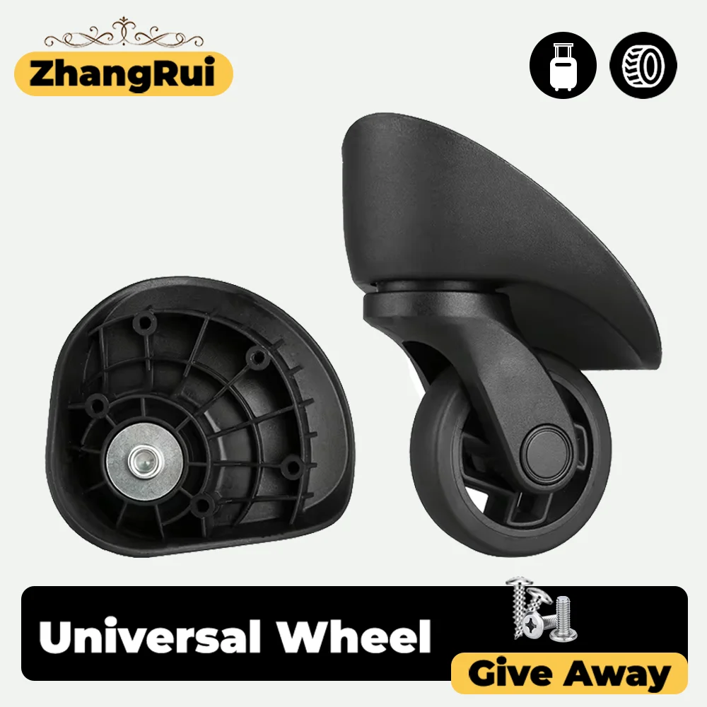Replacement Caster Wheels For W182Luggage Suitcase Trolley Silent Swivel Repair Kit with Installation Tools Screws Rubber Wheels