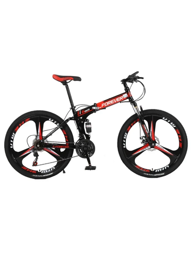 AliExpress NONE Stylish Folding Mountain Bike Teen Adult Student Ultra Light Portable Off-Road Shock Absorption Variable Speed Bike
