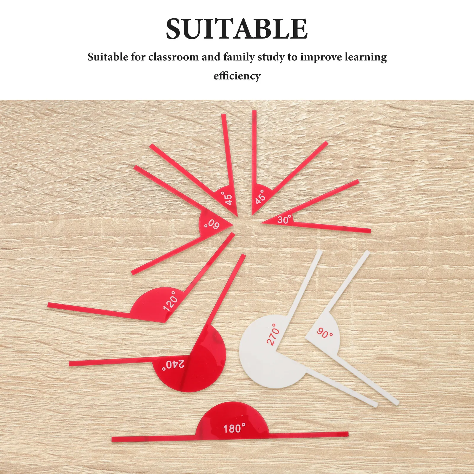 Angle Protractor Tool 9 Piece Stainless Steel Measuring Ruler Set for Woodworking Carpentry Layout