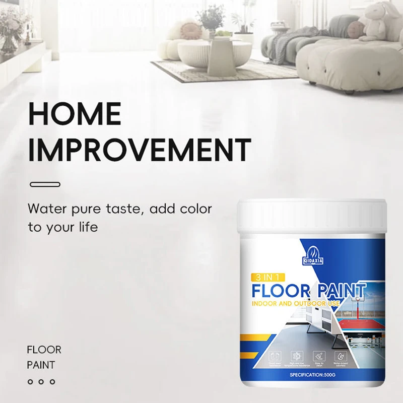 Picture 5: Household 3 In 1 Epoxy Floor Paint Water Based High Solid Wear Resistant Resin Coating for Cement Floor Color Renovation