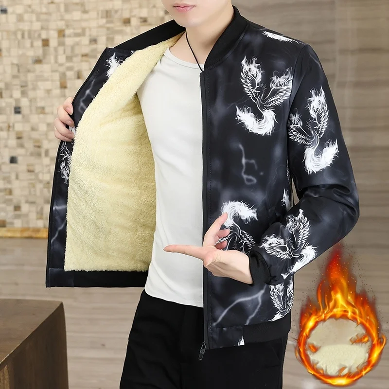 

Fleece-Lined Thick Cotton Coat Winter Jacket Men's Clothing Warm Top