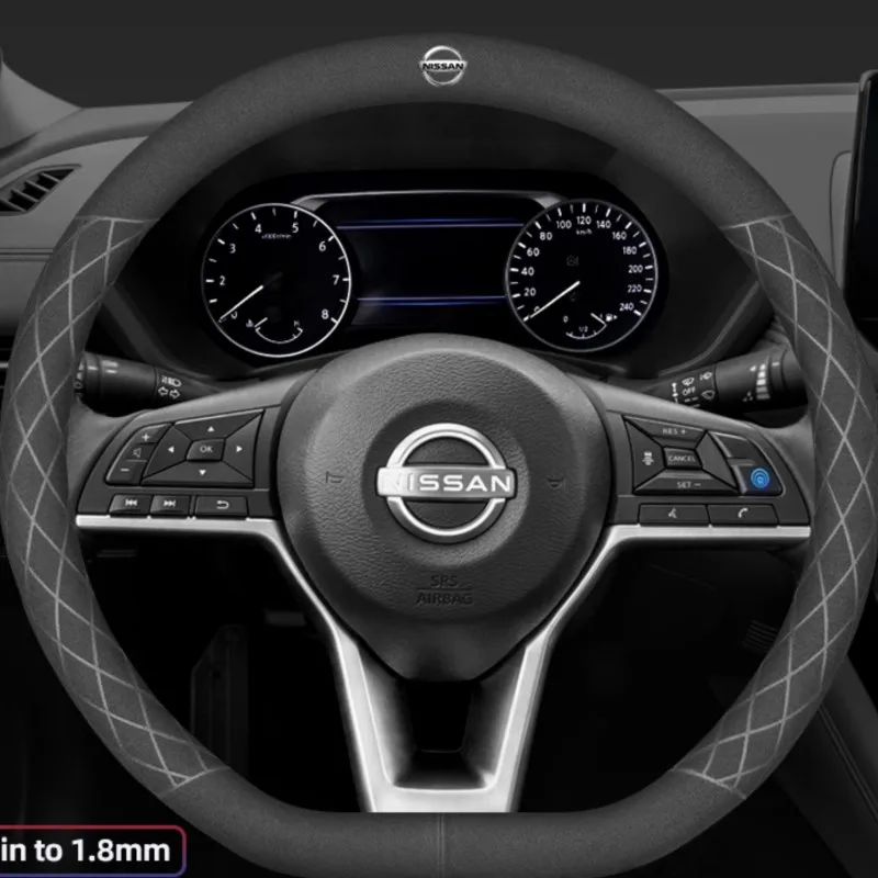 

Car Dedicated Breathable Antiskid Suede Steering Wheel Cover For Nissan Nismo Tiida Teana Qashqai Altima Maxima Teana GTR
