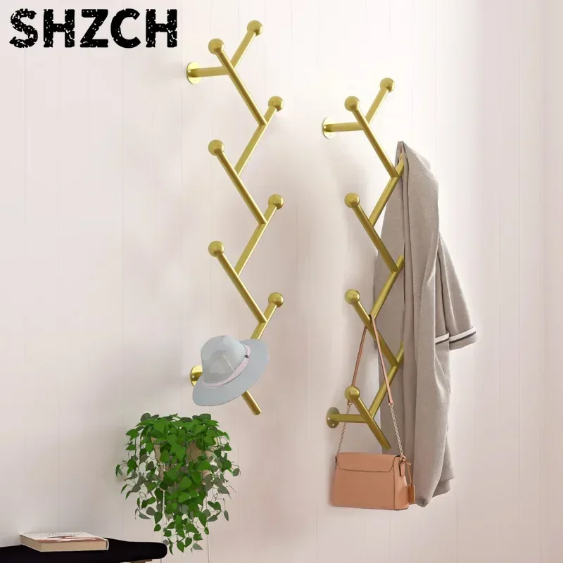 Creative Branch Living Room Porch Door Clothes Shelf Modern Wall Coat Rack Iron Bedroom Bedside Hooks Unique Design SpaceSaving