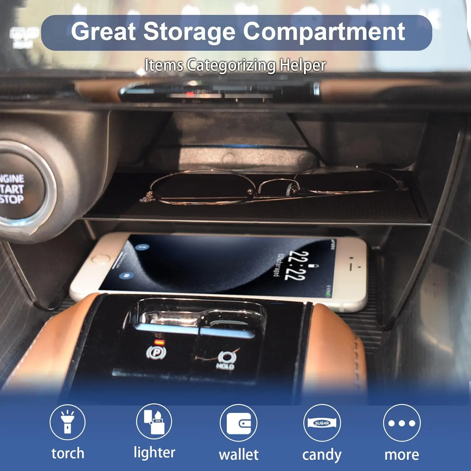 

Interior Central Control Partition Armrest Box Storage Box Storage For Toyota Harrier Venza XU80 2020 2021 2022 2023 2024 2025