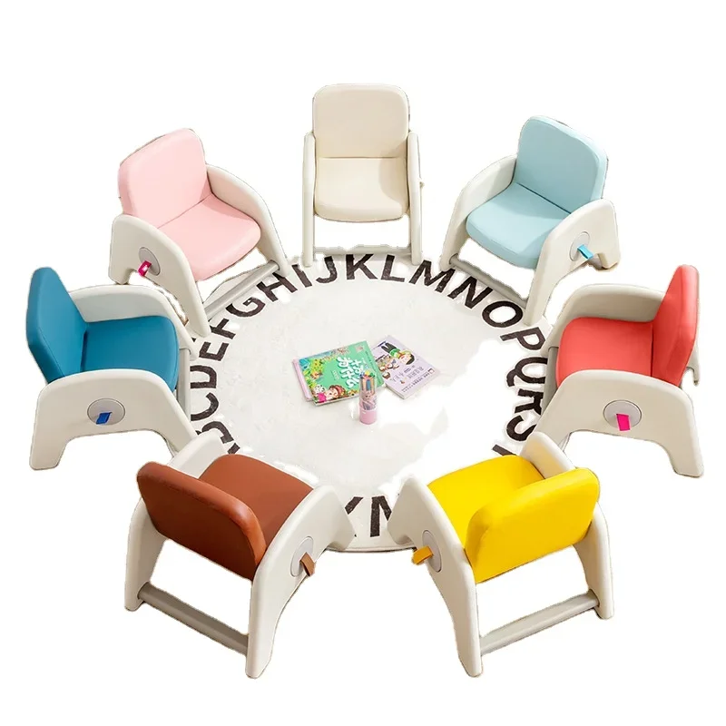 hot-sell-children's-sofa-lift-adjustable-small-chair-baby-learning-to-sit-chair-reading-corner-graffiti-leather-seat