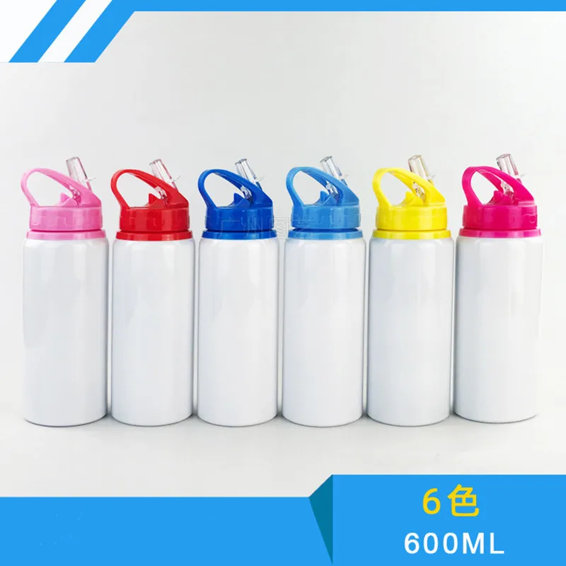 

6pcs/lot Sublimation Blank 600ml Colorful Mug Bottle For Sublimation Printing Transfer Mug Press