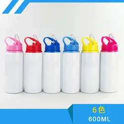 6pcs/lot Sublimation Blank 600ml Colorful Mug Bottle For Sublimation Printing Transfer Mug Press