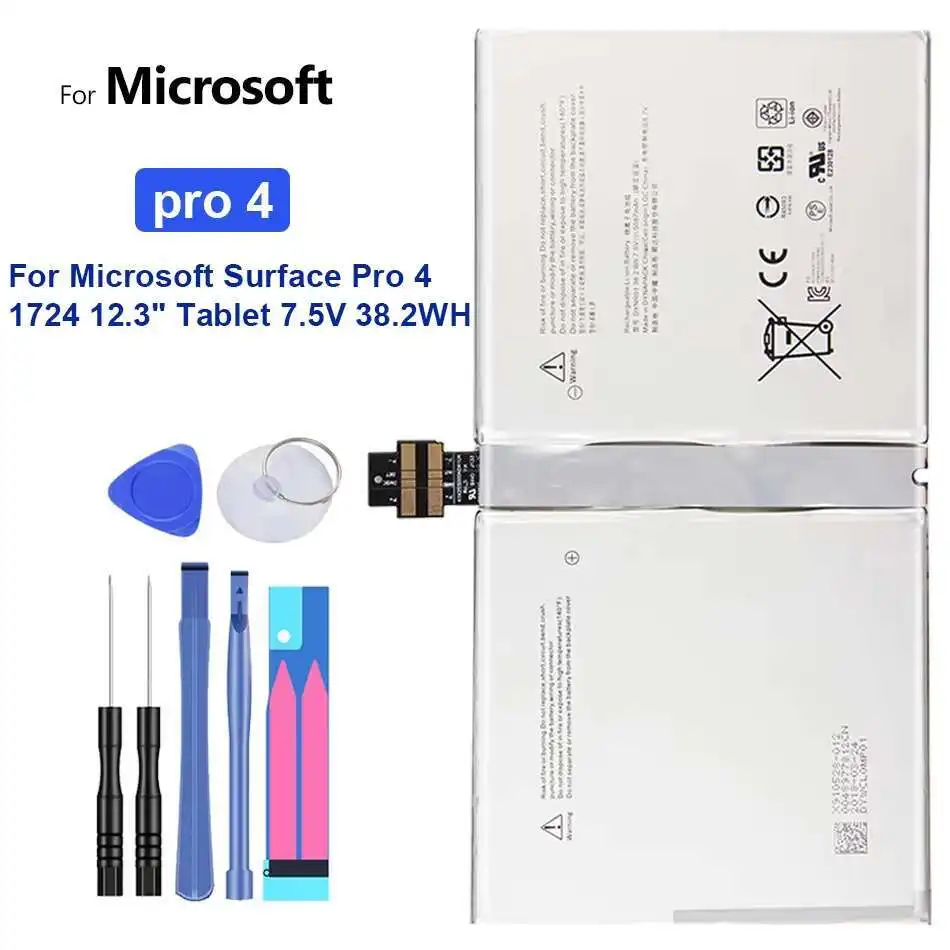 

5087Mah Environmentally Friendly For Microsoft Surface Pro 4 1724 12.3" Tablet 7.5V 38.2WH Battery