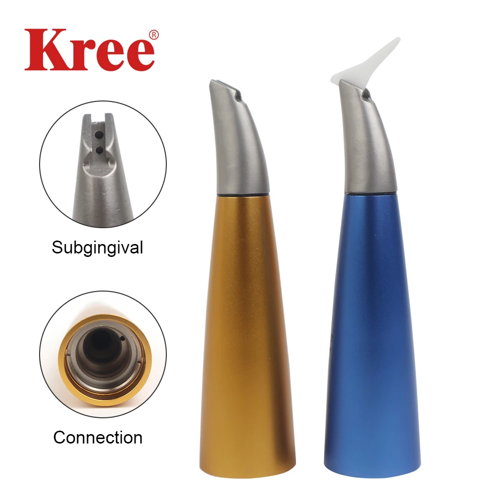 Dental Air Polisher for E*S AIR FLOW HANDY PERIO Gloden/Blue Handle Compatible handle Dental Subgingival polisher Nozzles tool