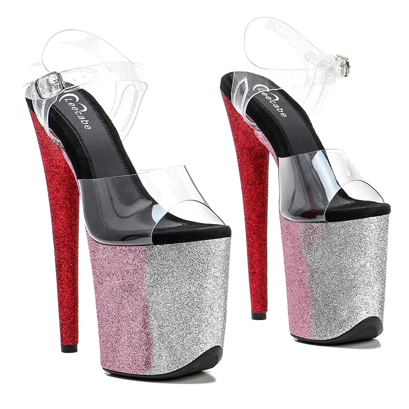 

Leecabe Colorful Glitter 20cm/8inches Color pole dance sandals lady shoe high heel platform dance shoes