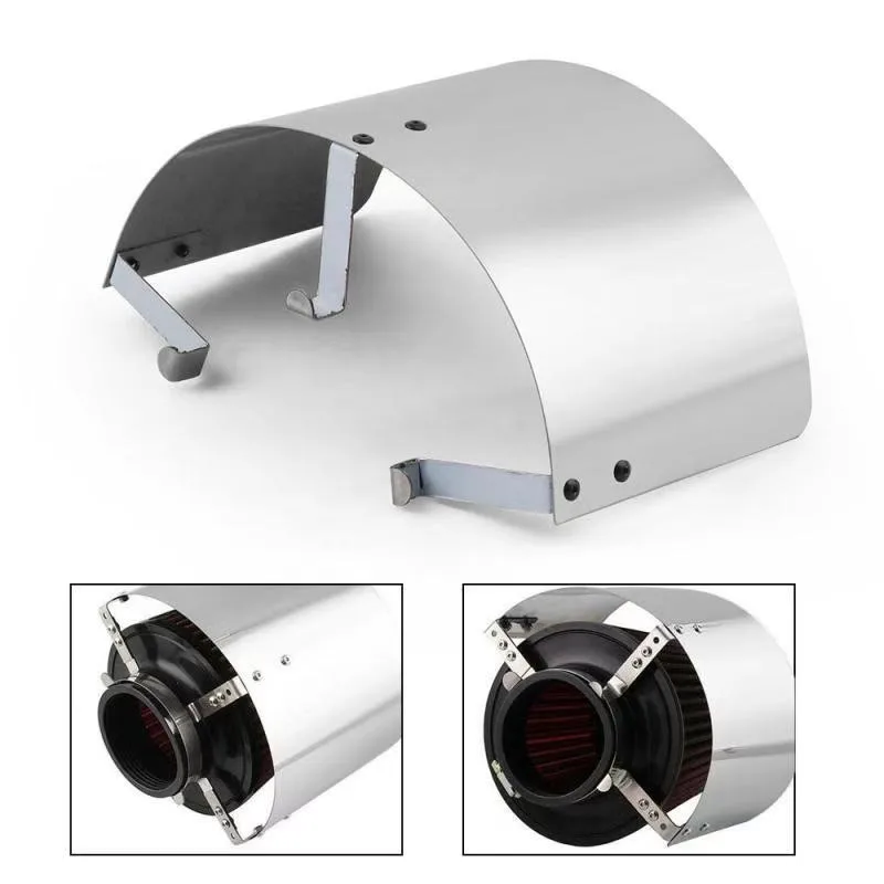 Car Cold Air Intake Cone Sport Filter Cover Stainless Steel Heat Shield Universal Auto Intake Heat Shield Dust Shield Accessorie