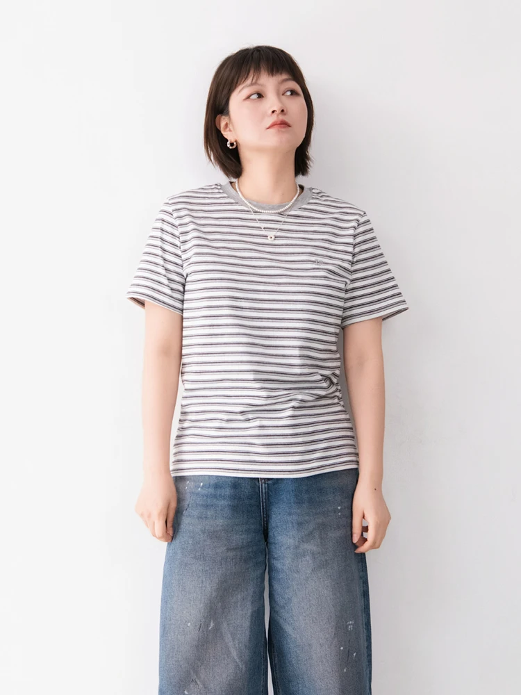 

Хлопковая футболка с круглым вырезом и вышитыми буквами, женская, приятная к телу, удобная, универсальная, повседневная, летняя.