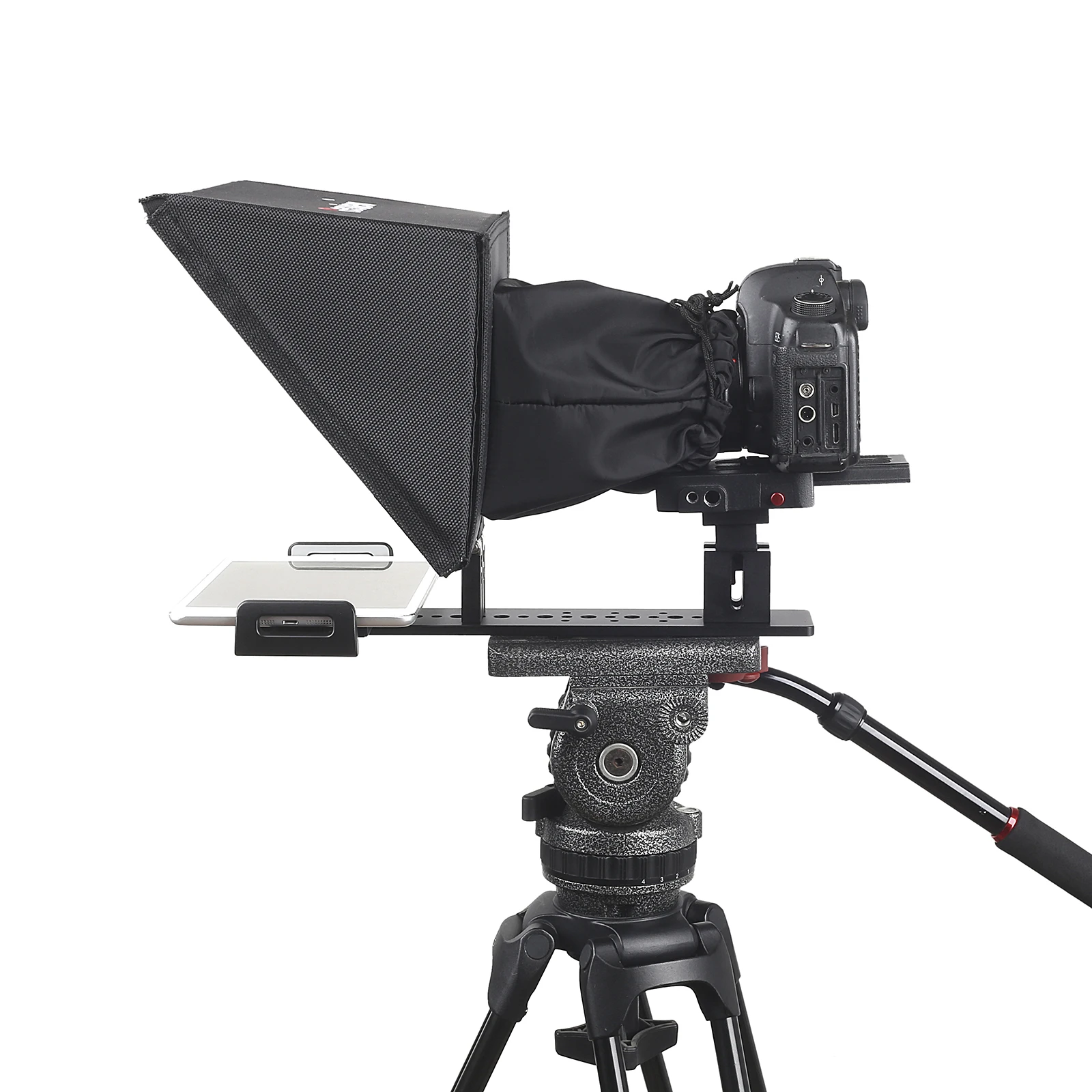 T12 Teleprompter portátil para Smartphone, Tablet, Câmera DSLR, Gravação de Vídeo, Transmissão ao Vivo, Controle Remoto