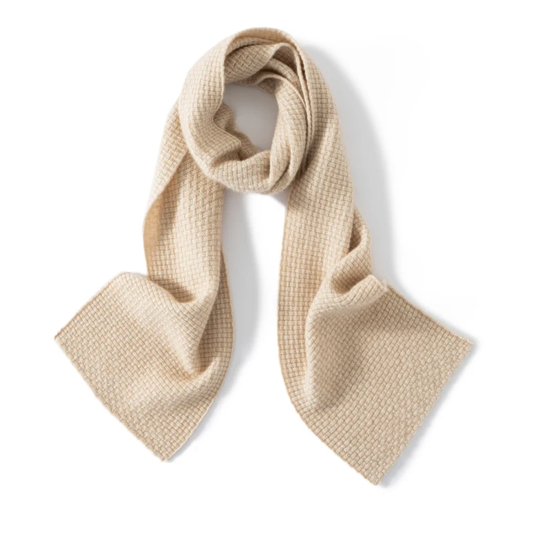 

Unisex Thickened Mid-Length Cashmere Scarf, 100% Cashmere, Knitted, Warm, Fashionable Gift for Couples, Winter