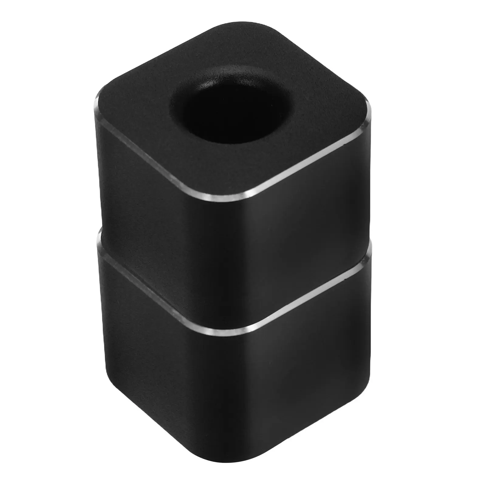 2Pcs Metal Pen Holder Black Square Base Aluminum Desktop Pen Stand Student Office Desk Organizer Mini Pencil Holder