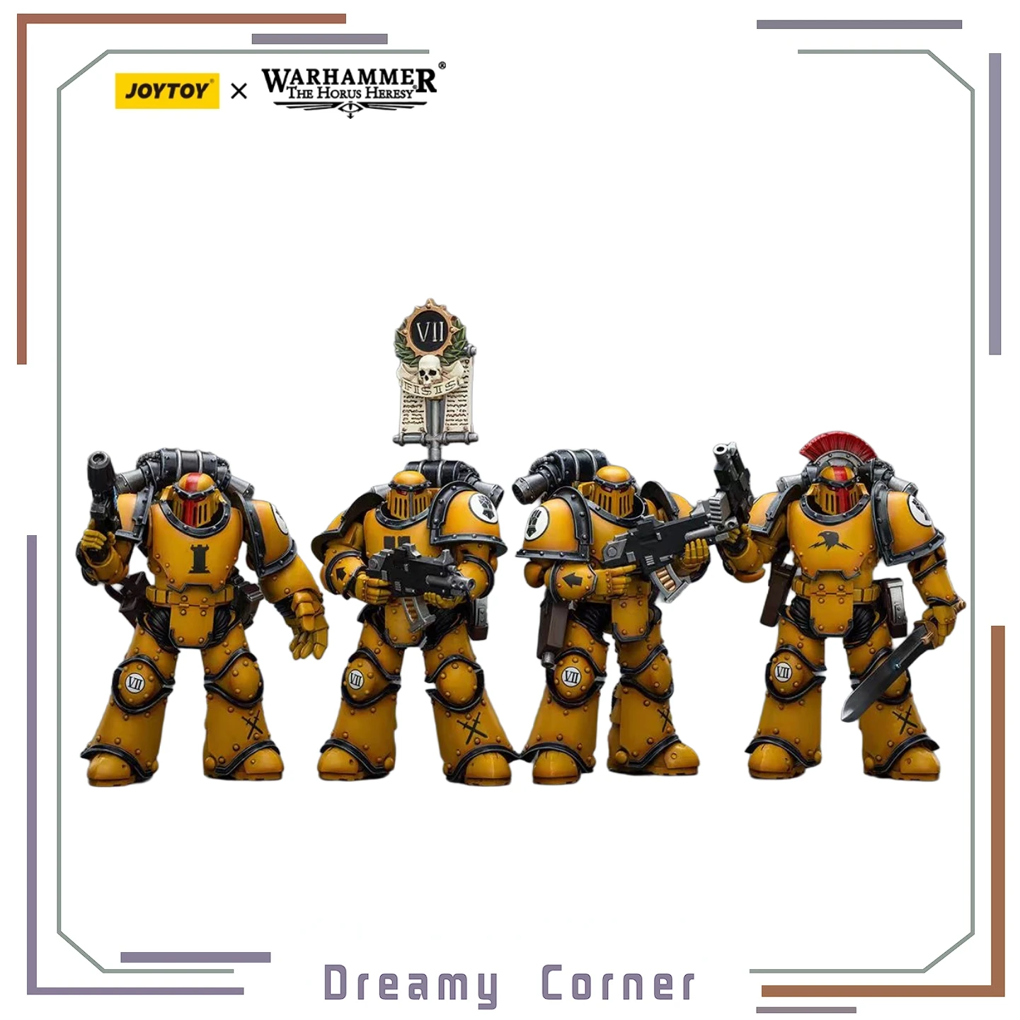 

【В наличии】JOYTOY Warhammer 40K Imperial Fists Mklll Тактические легионеры 4 шт. 1/18 Фигурка игрушки