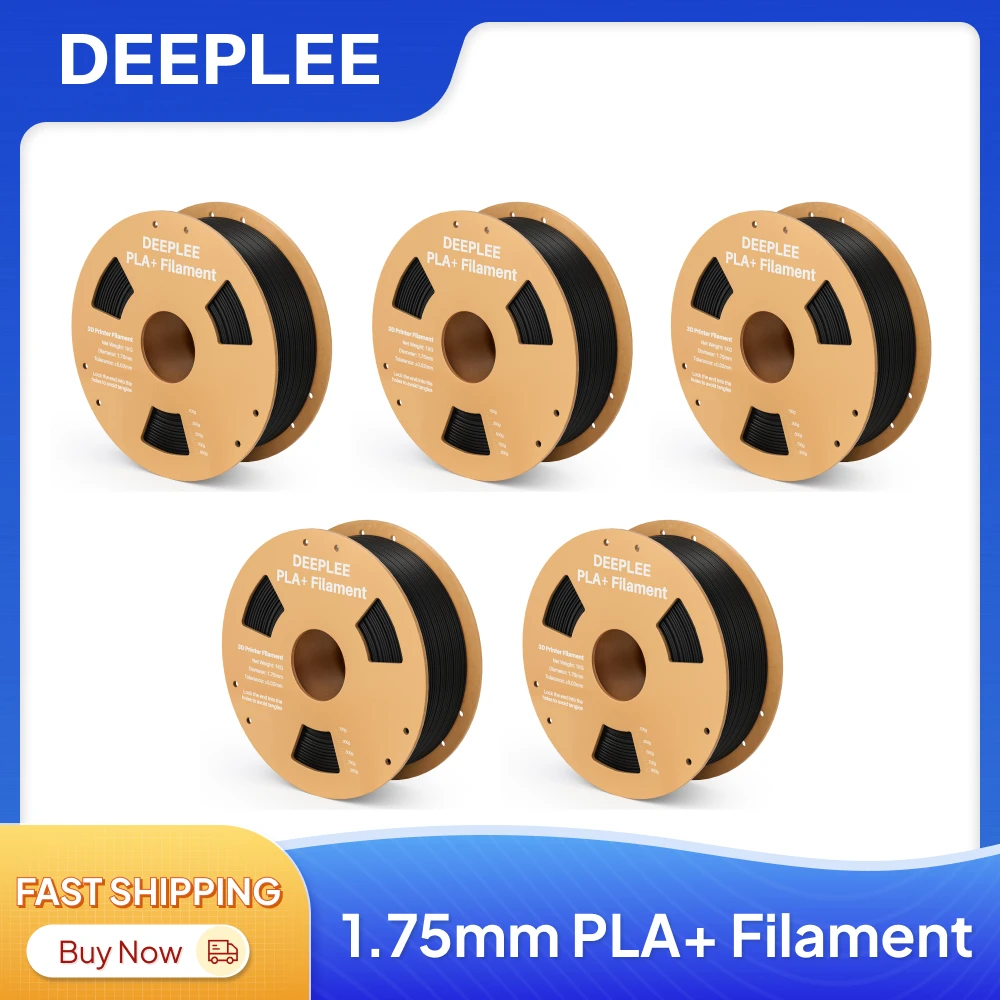 DEEPLEE 5/10KG PLA + Filament 1.75mm PLA Plus pour imprimante 3D FDM soigneusement enroulé haute précision Filament Deeplee PLA Plus 10KG