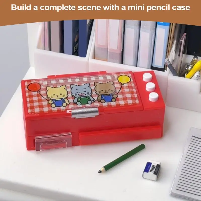 Accessori per la casa delle bambole in miniatura Simulazione Casa delle bambole Scatola per matite Modelli da collezione Decorazioni per la tavola Fai finta di giocare con il giocattolo per le ragazze dei ragazzi
