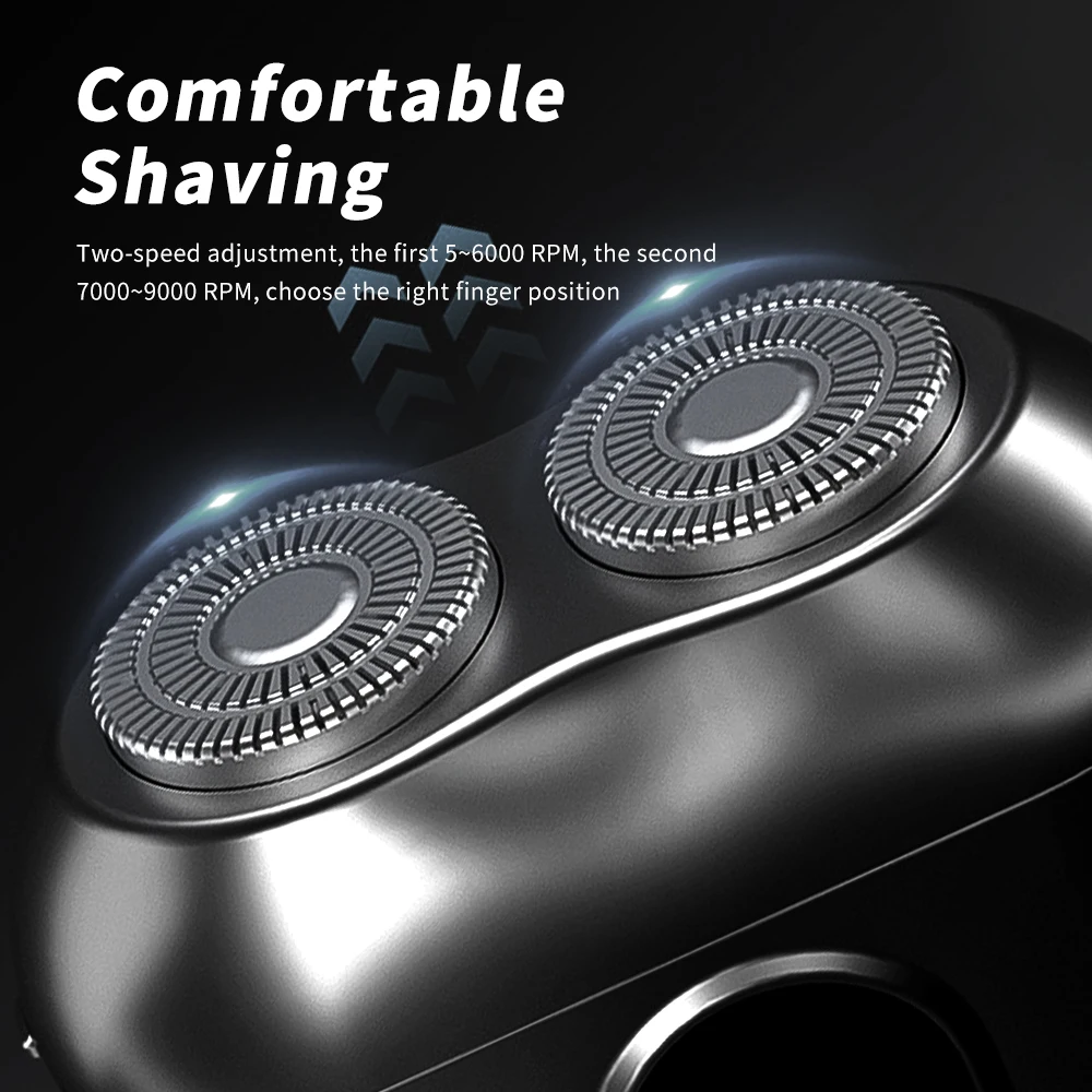 WAIKIL Mini Electric Razor Men's Professional Beard Trimmer USB Charging Portable Scraper Waterproof Beard Shaper