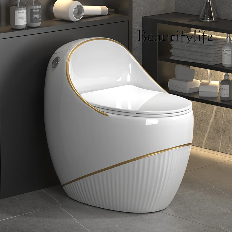 Household egg toilet modern creative gray color toilet siphon water-saving small apartment
