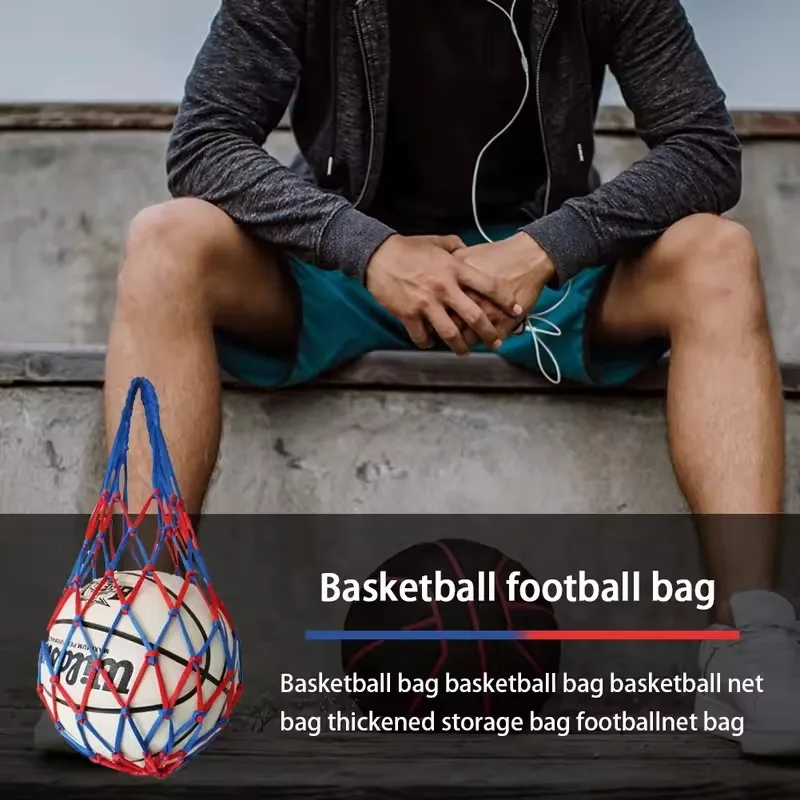 1PC Thicken Net Bag Ball Carry Mesh For Volleyball Basketball Football Soccer Multi Sport Game Outdoor Durable Standard Bag