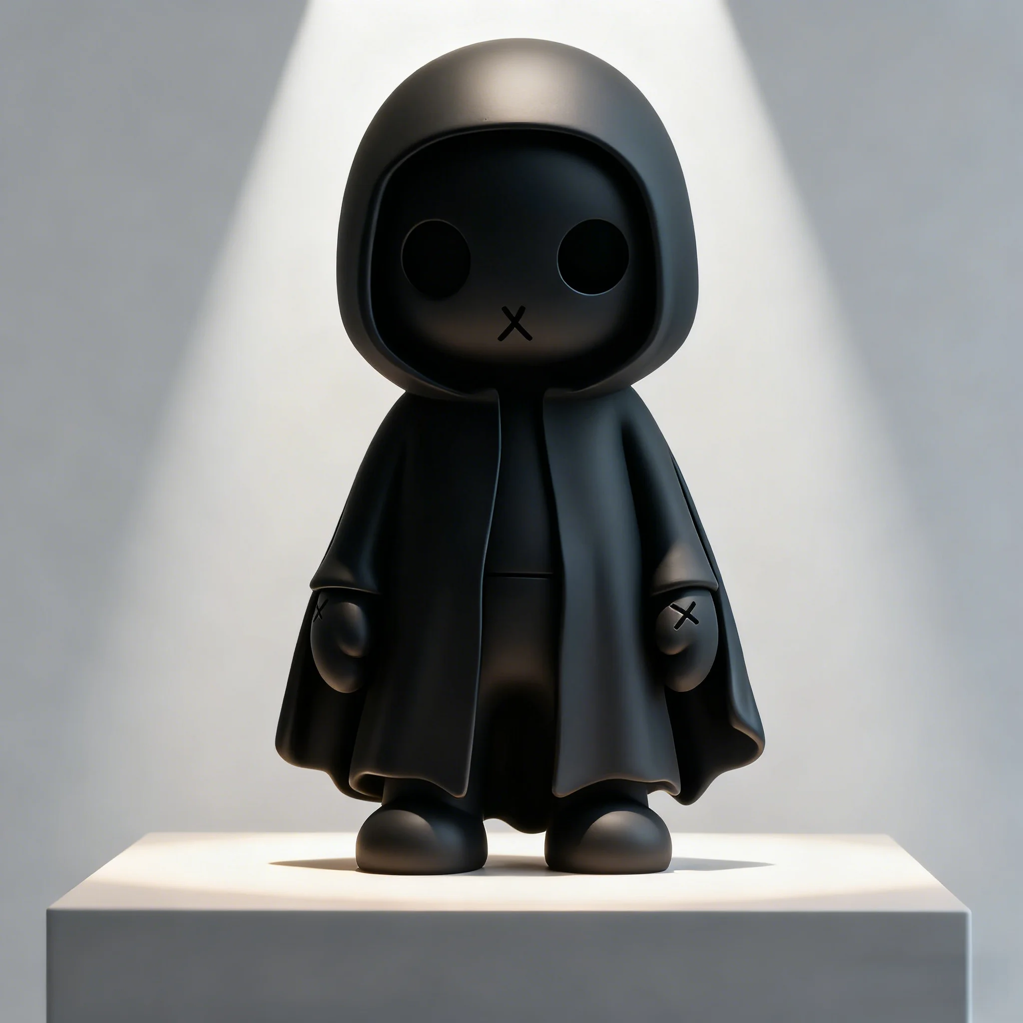 تمثال شبح أبيض وأسود مطبوع ثلاثي الأبعاد - ديكور مكتب الهالوين، لعبة مكتب، هدية فيروسية جديدة لمحبي الرعب ولمسة منزلية