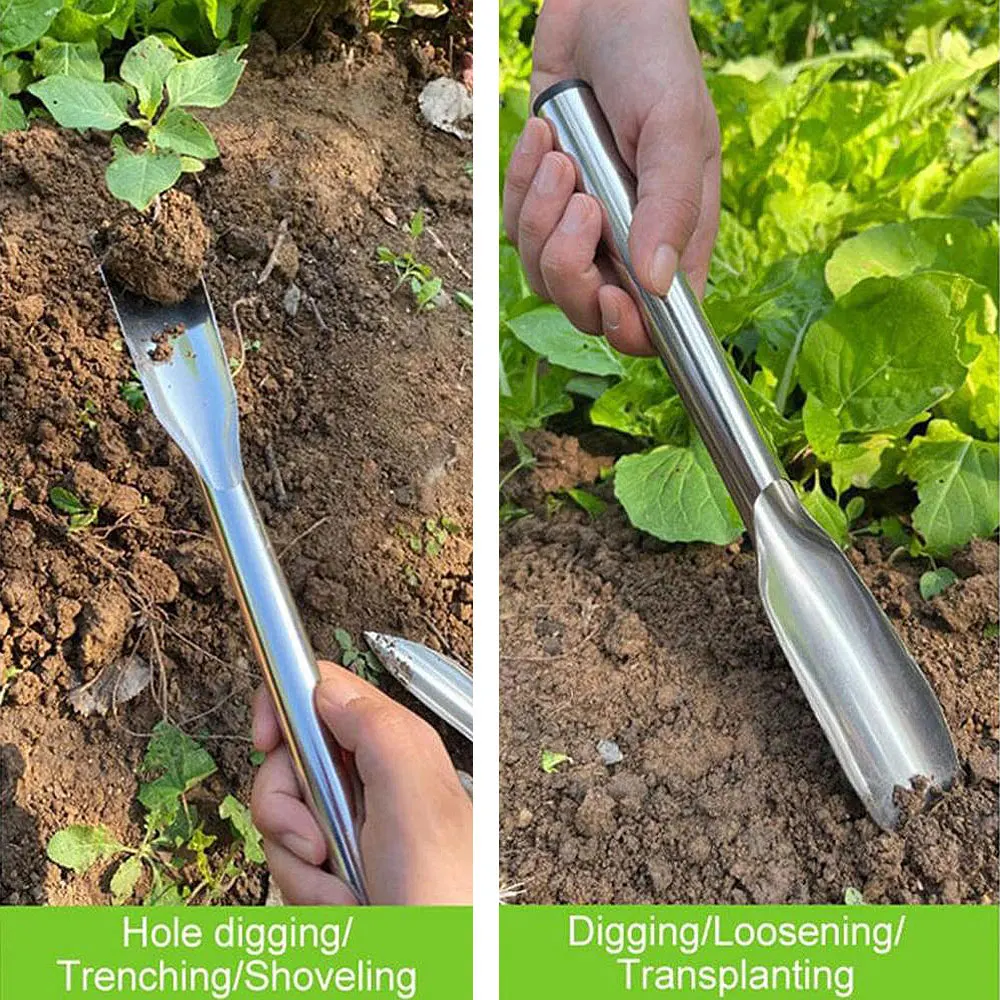 Stainless steel one-piece shovel non-slip small shovel digger gardening planting / field collection / catch the sea leisure