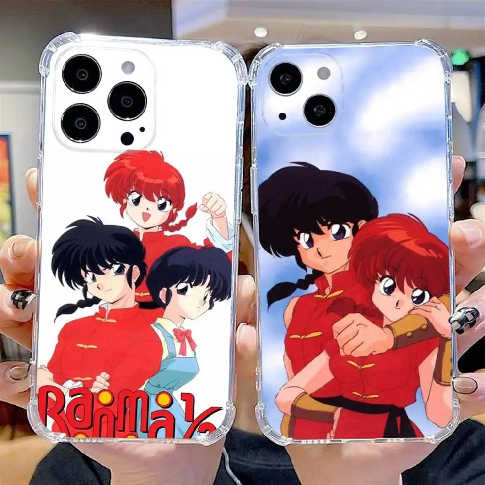 

Manga Ranma 12 Phone Case For iPhone 16,15,14,13,12,11 Pro,Max,Plus,X,XS,XR,SE,Mini Transparent Silicone Soft